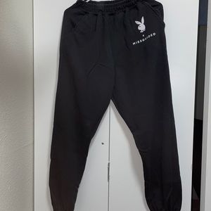COPY - Playboy X Missguided black sweat pants
